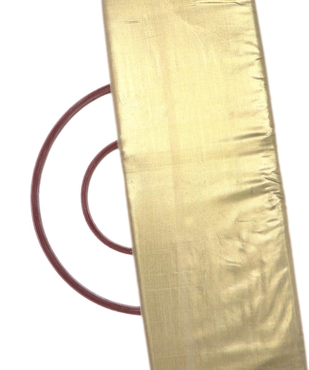 yellow white color plain shimar fabric