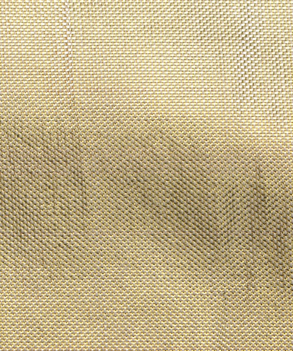 yellow white color plain shimar fabric