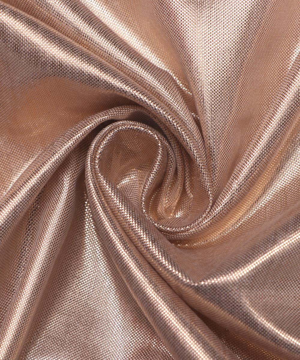 rose gold colour plain shimmer fabric