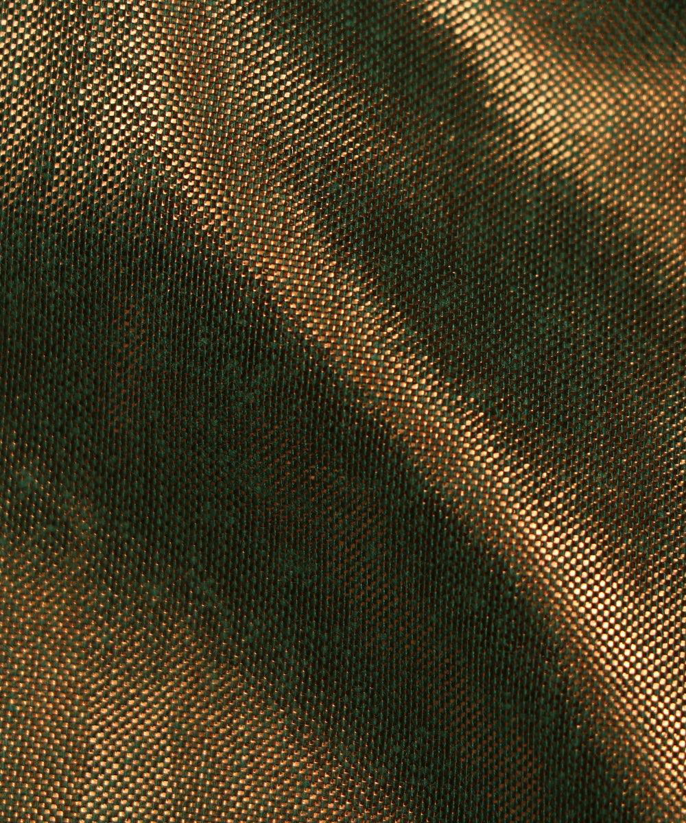 green copper colour plain shimmer fabric
