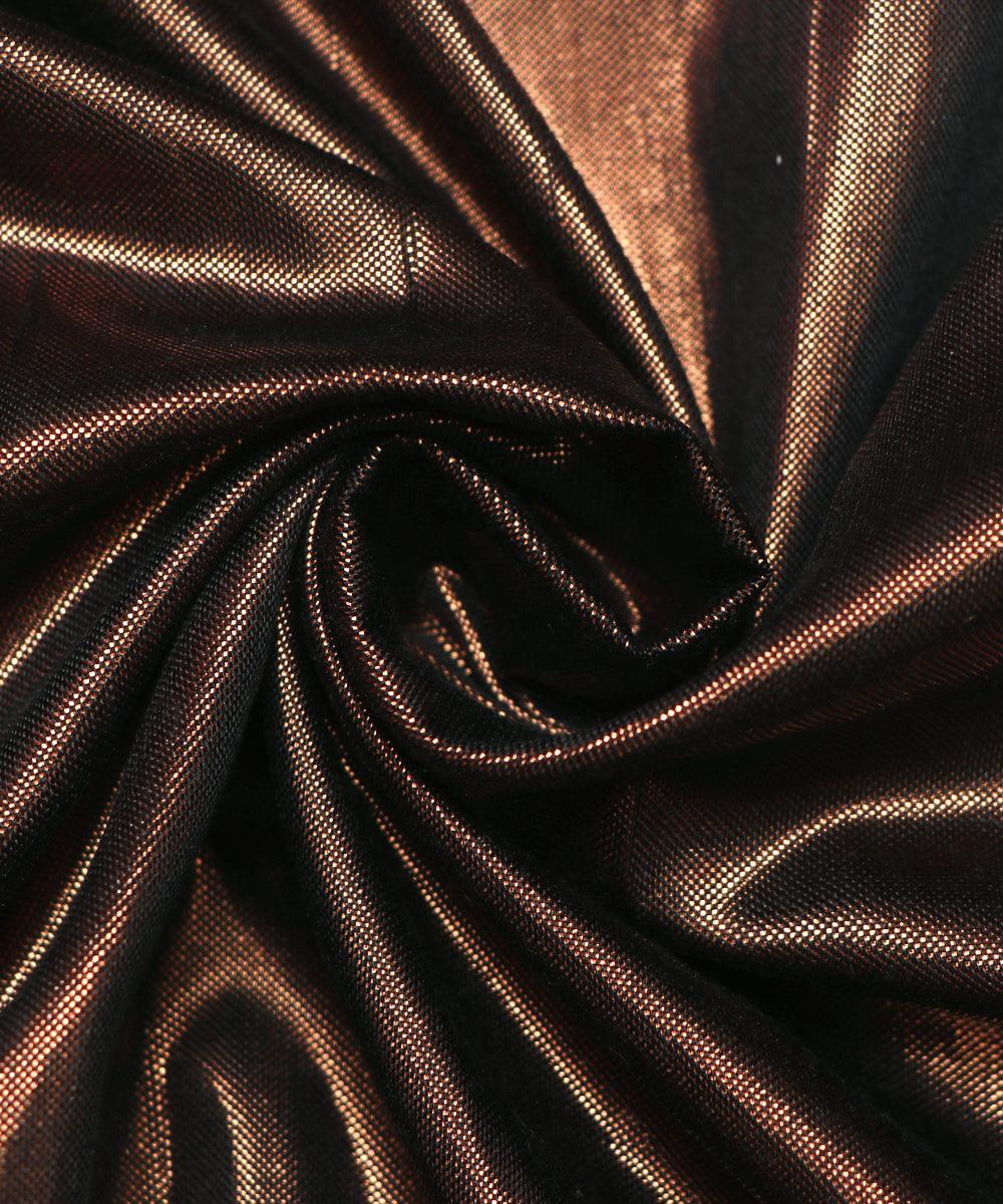 black golden colour plain shimmer fabric