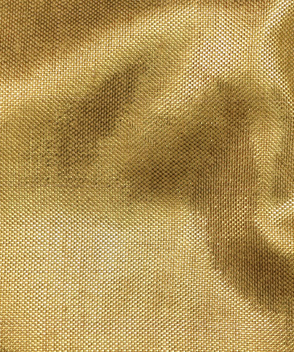 yellow golden colour plain shimmer fabric