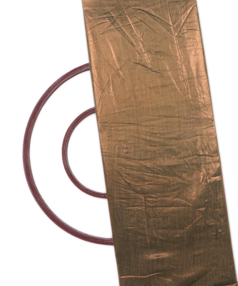 black golden colour plain shimmer fabric 1