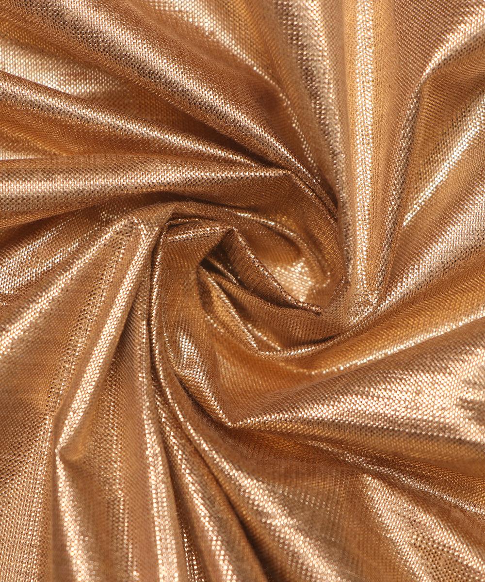 rose gold colour plain shimmer fabric 1