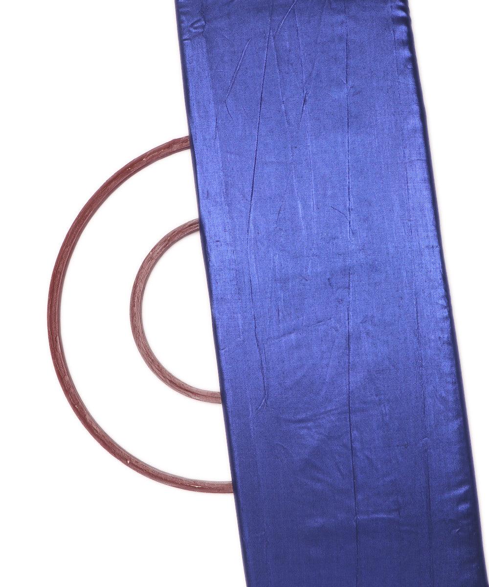 Blue Colour Plain Shimmer Fabric