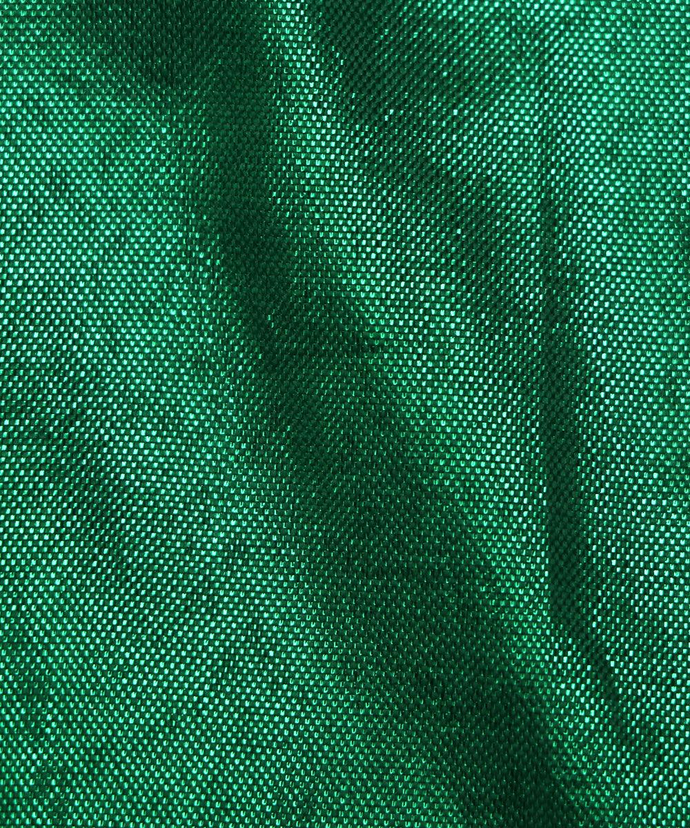Green Colour Plain Shimmer Fabric