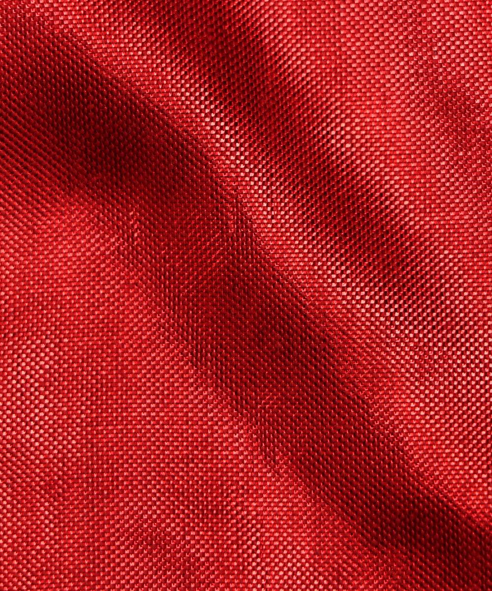 Red Colour Plain Shimmer Fabric