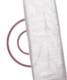 Silver White Colour Plain Shimmer Fabric