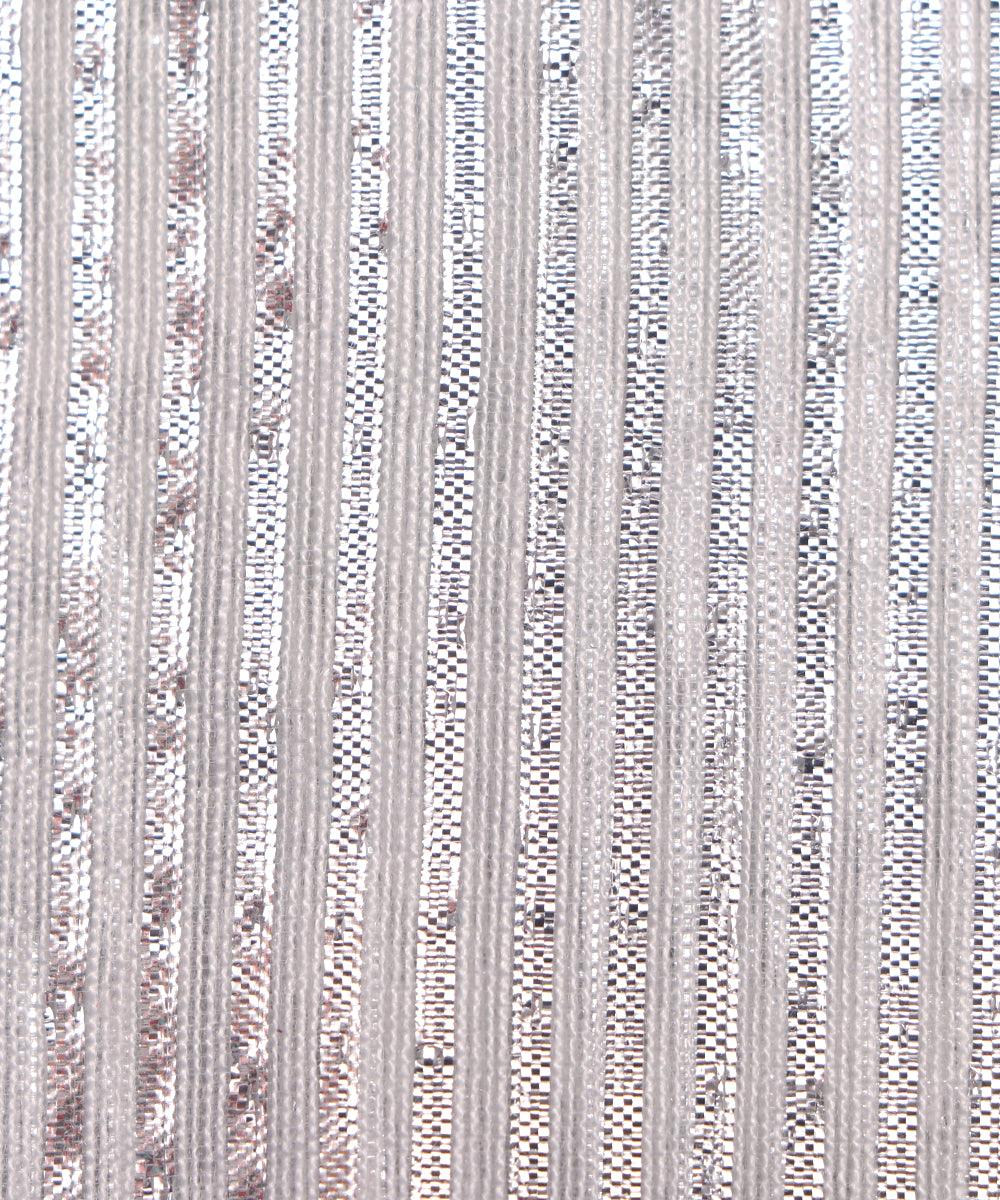 silver white colour plain shimmer fabric 1