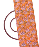 Yellow Colour Floral Print Chiffon Fabric