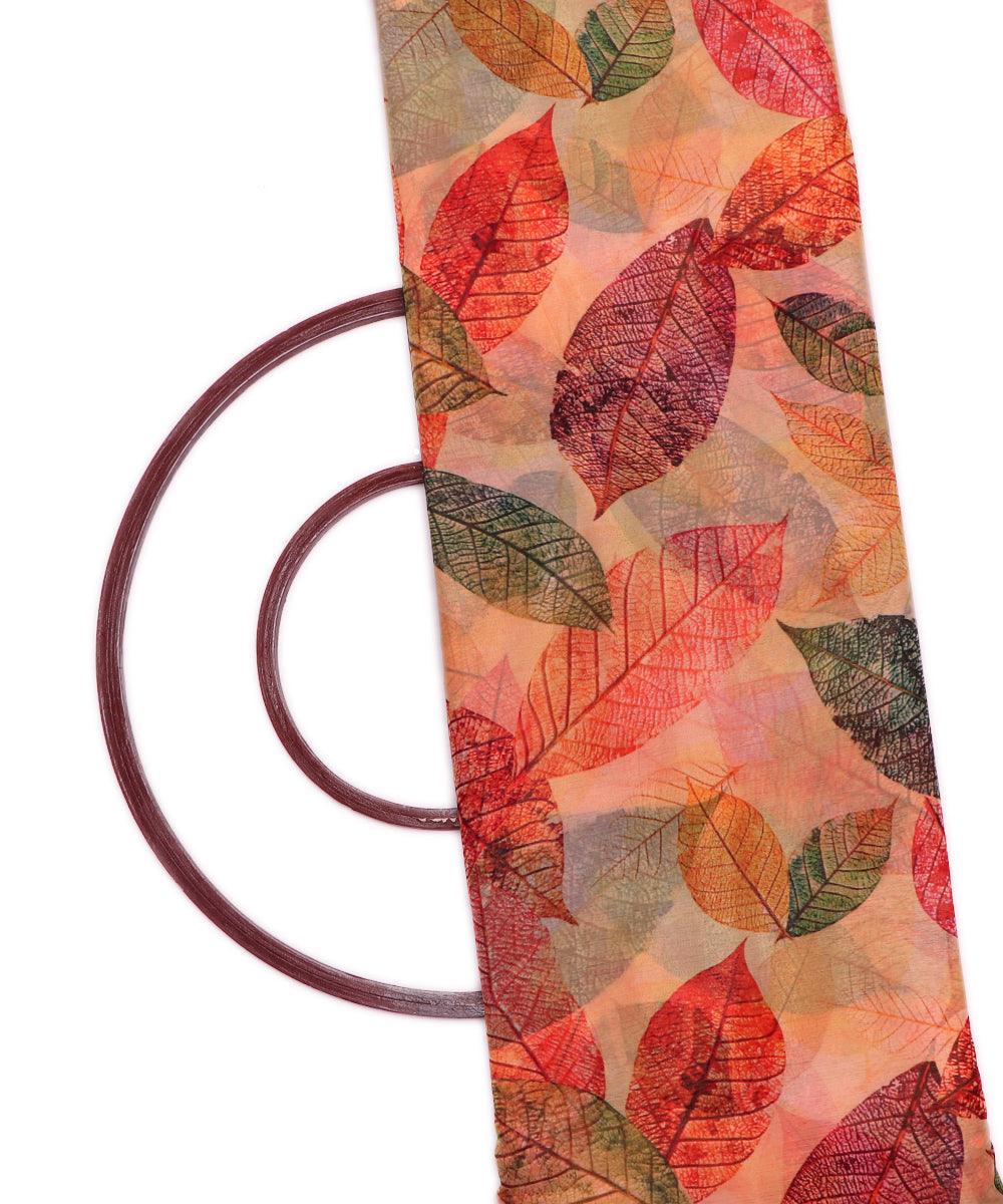 multi colour floral print chiffon fabric