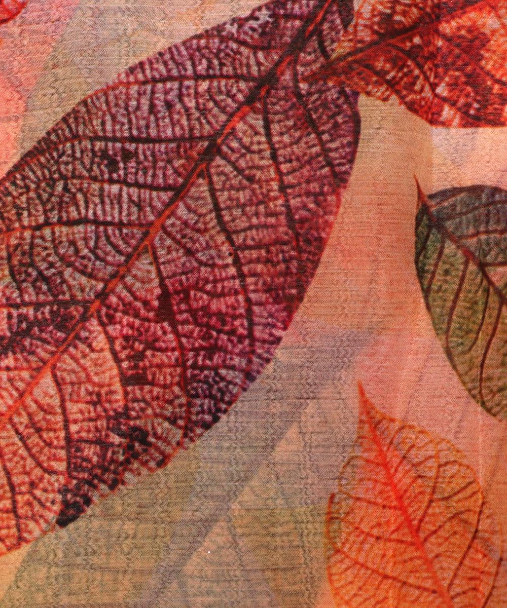 multi colour floral print chiffon fabric