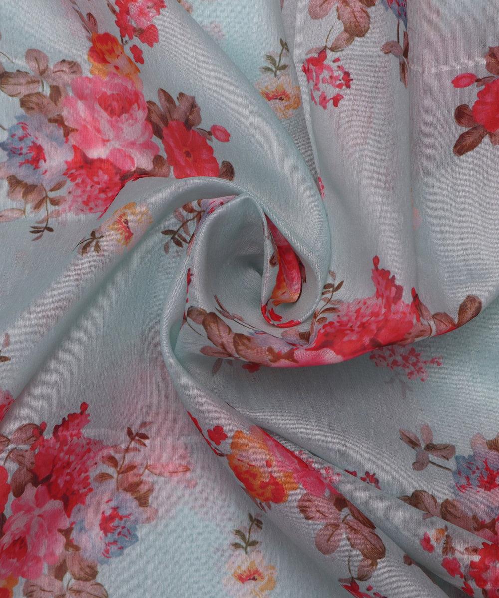 floral chanderi fabric