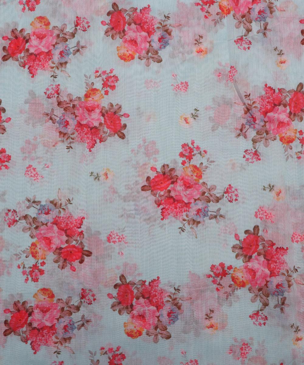 printed chanderi silk fabric