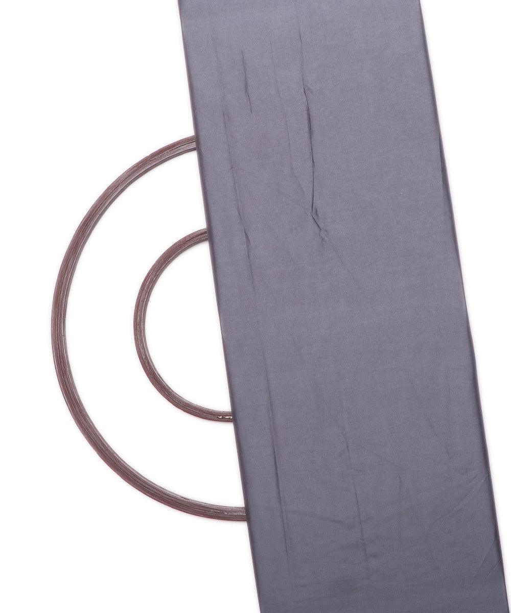 grey colour two tone plain paper silk fabric