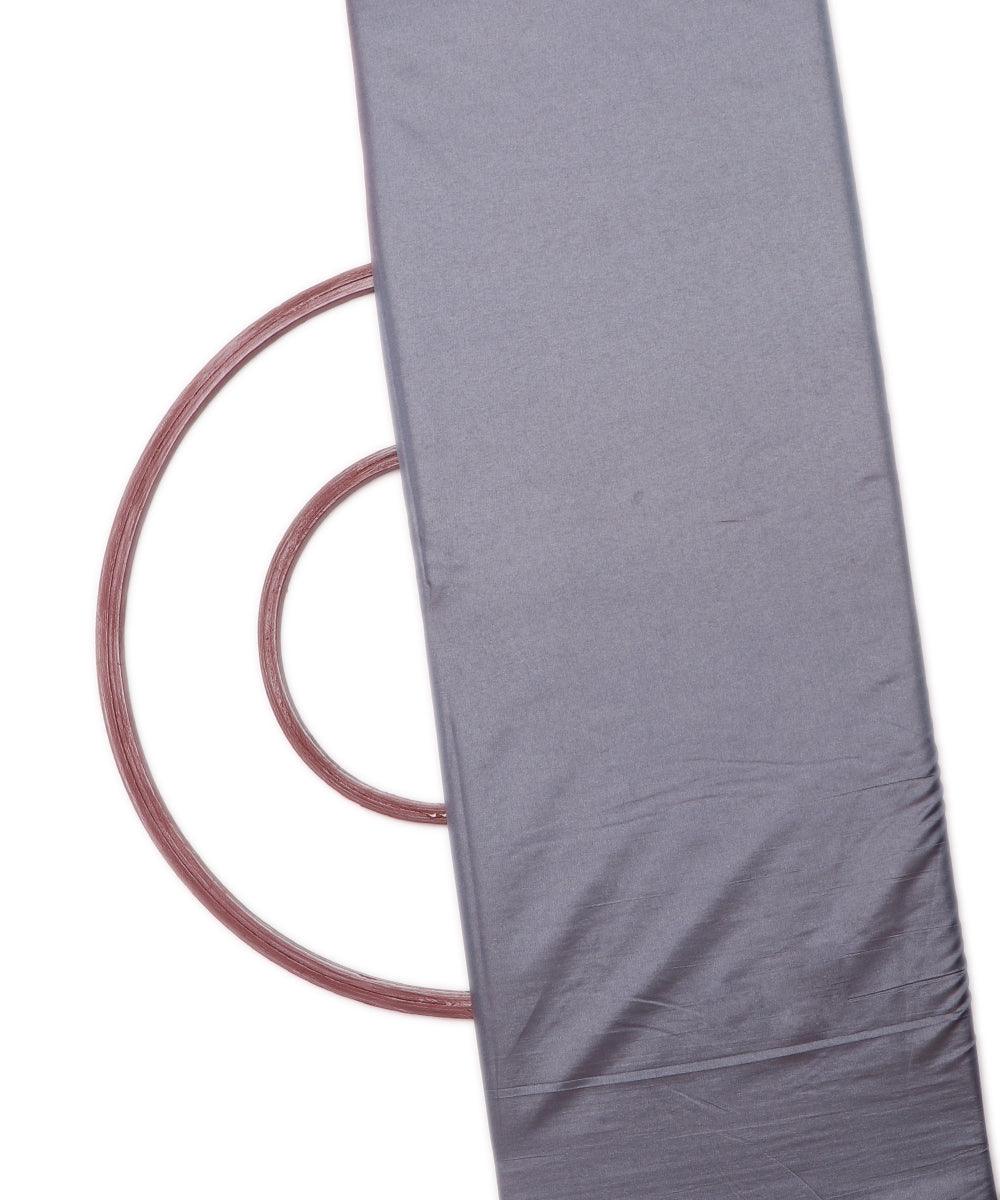 light blue colour two tone plain paper silk fabric