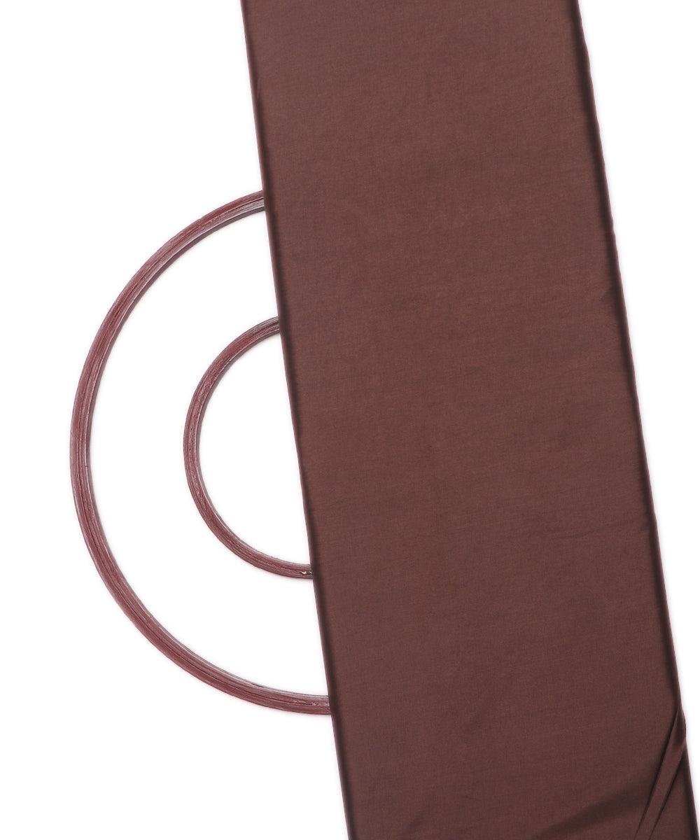 brown colour plain paper silk fabric
