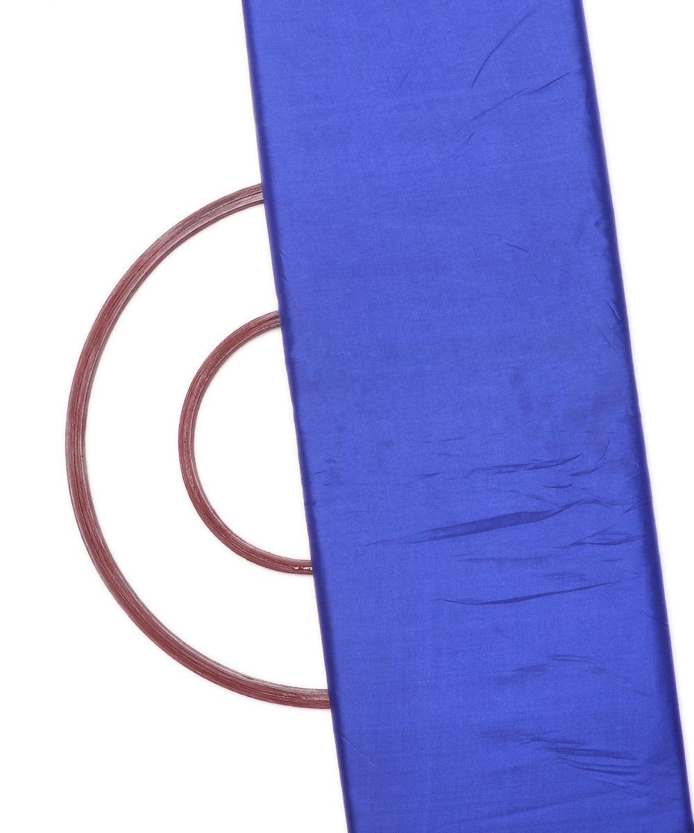 royal blue colour plain paper silk fabric