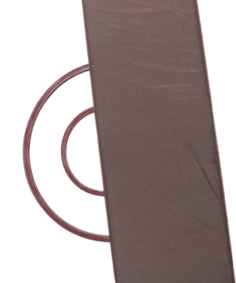 brown colour two tone plain paper silk fabric