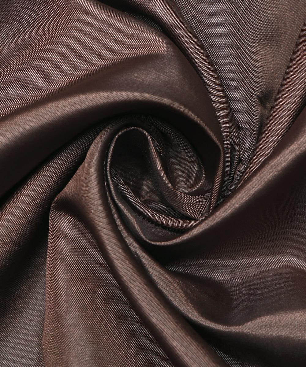 brown colour two tone plain paper silk fabric