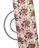 Dark Maroon Colour Floral Pattern Gota Brocade Silk Fabric