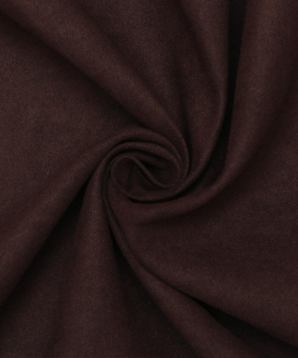 Deep Brown Colour Plain Suede Fabric - Fabric Dekho
