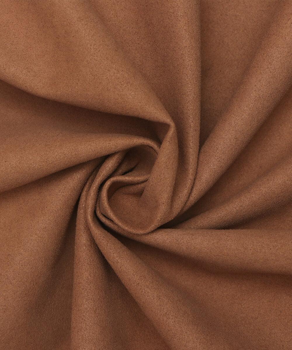 Light Brown Colour Plain Suede Fabric - Fabric Dekho
