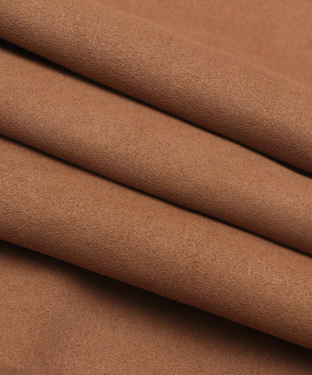 Light Brown Colour Plain Suede Fabric - Fabric Dekho
