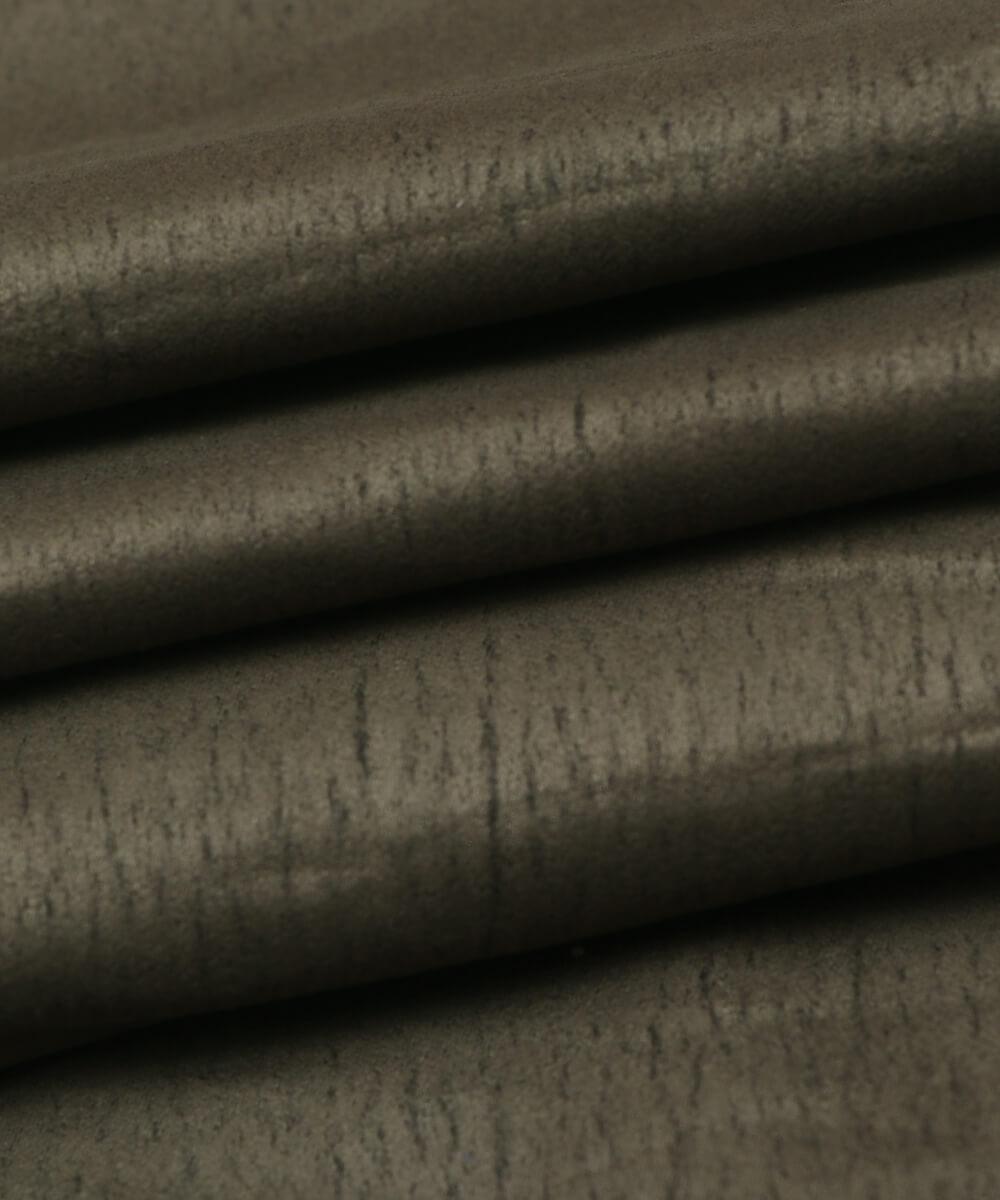Dark Olive Colour Plain Suede Fabric - Fabric Dekho