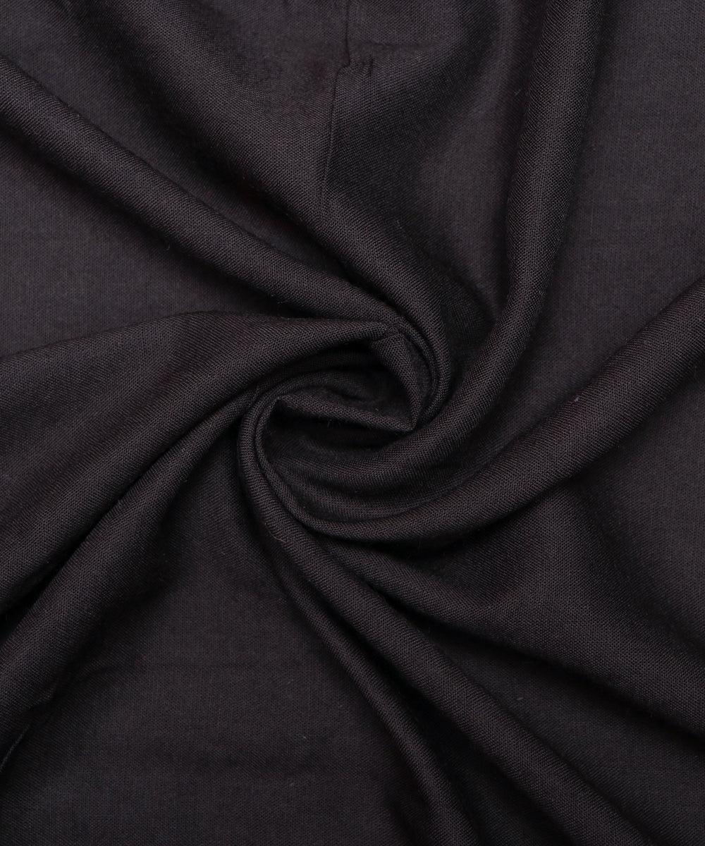 Black Colour Plain Rayon Fabric
