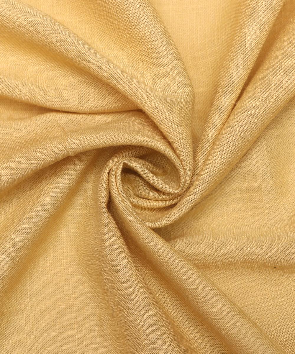Golden Colour Plain Rayon Fabric