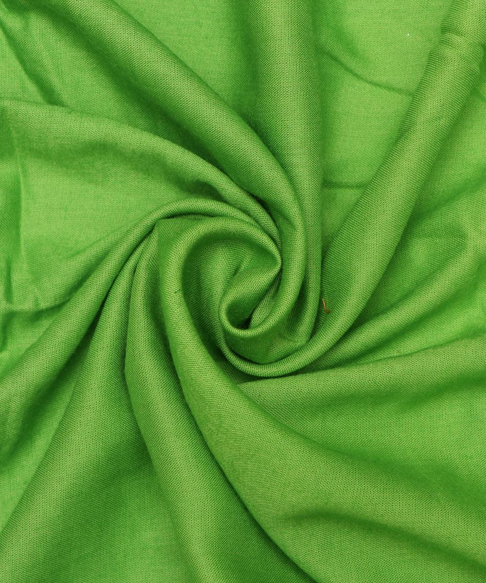 Kelly Green Colour Plain Rayon Fabric