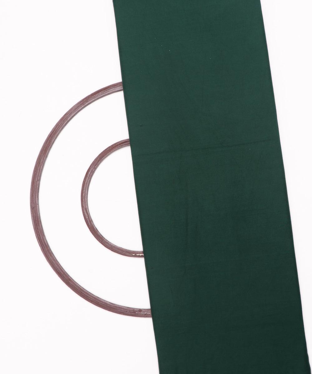 Bottle Green Colour Plain Rayon Fabric