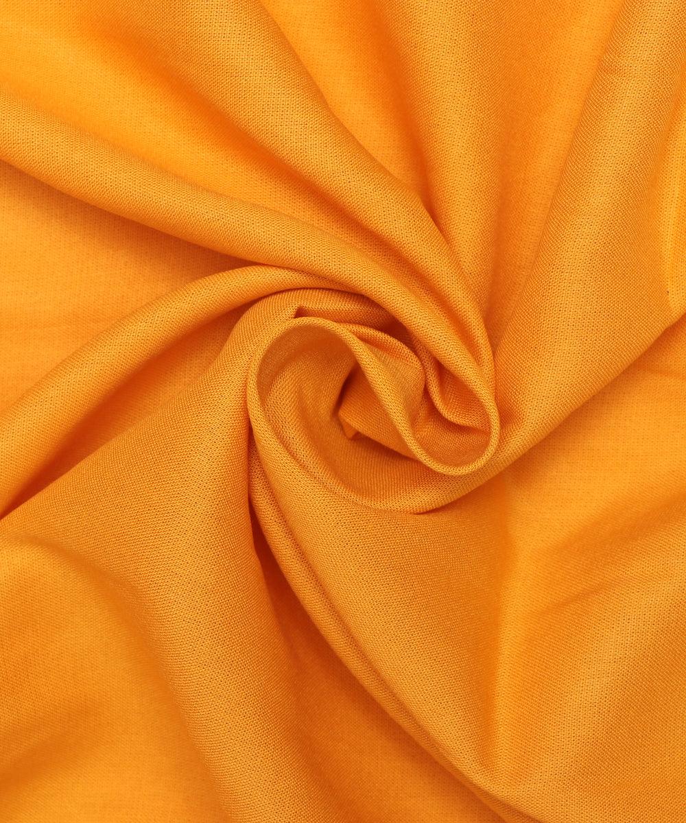 Mustard Colour Plain Rayon Fabric