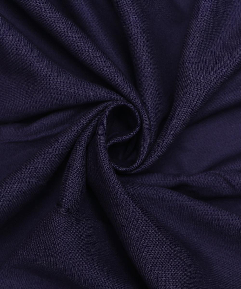 Navy Blue Colour Plain Rayon Fabric