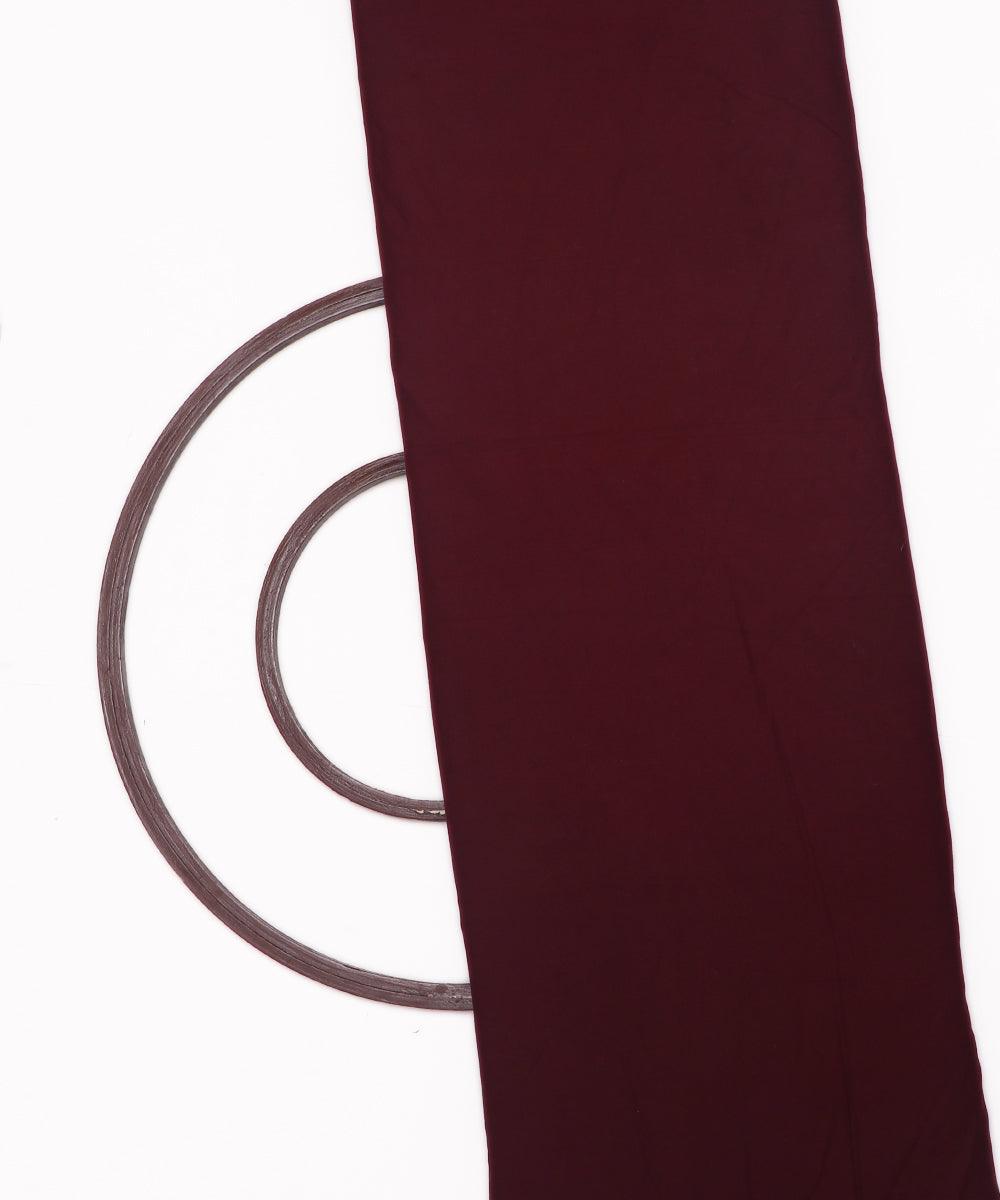 Dark Maroon Colour Plain Rayon Fabric