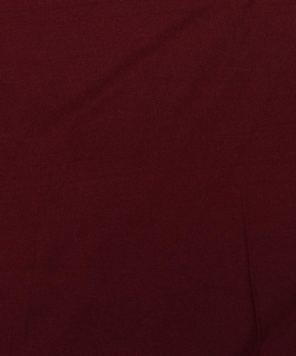 Dark Maroon Colour Plain Rayon Fabric