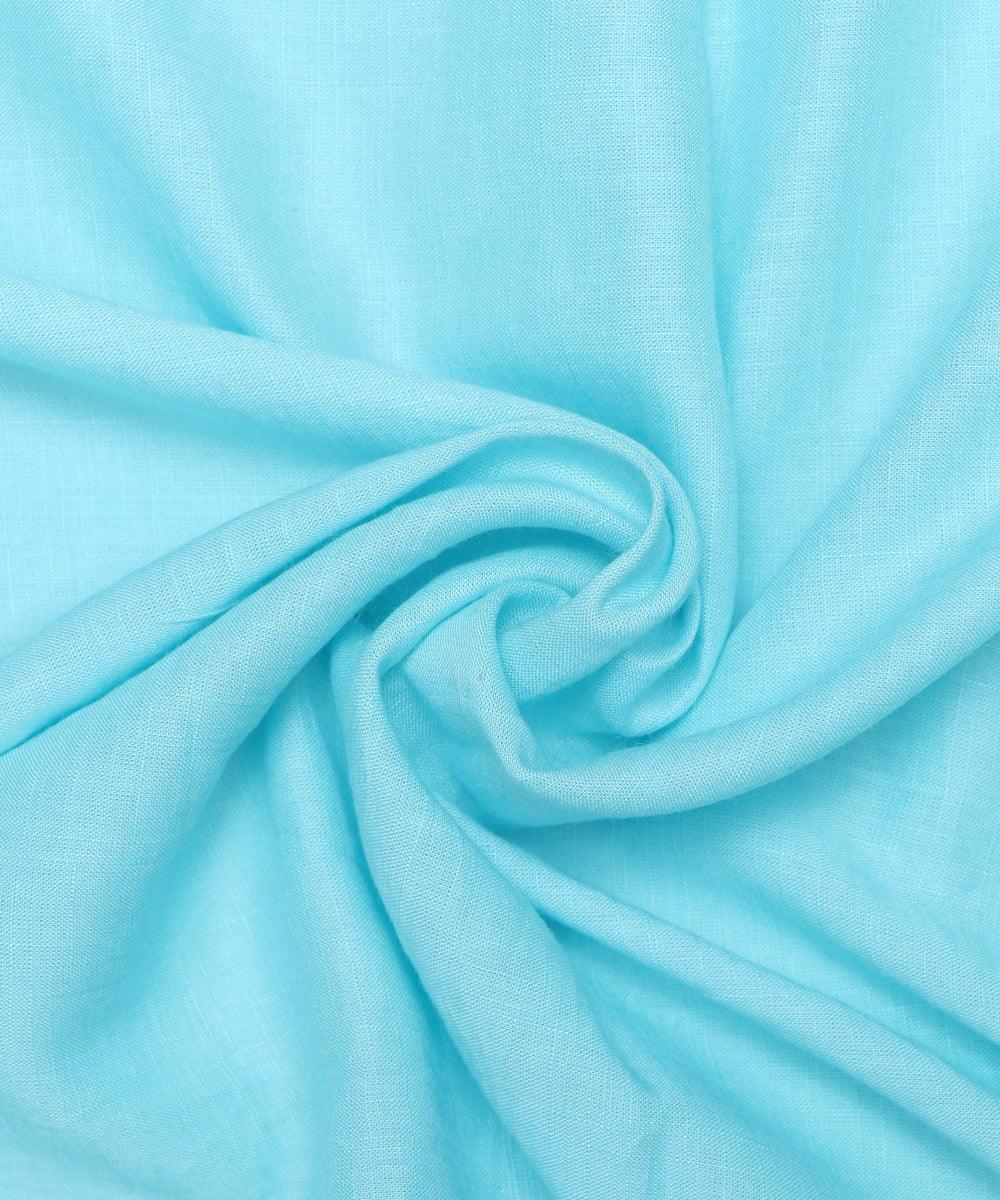 Light Blue Colour Plain Rayon Fabric