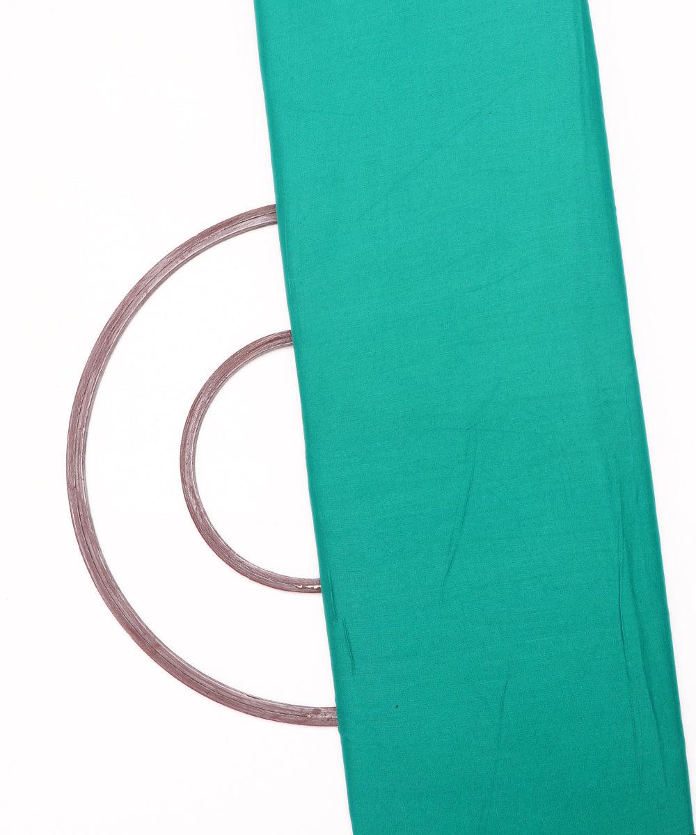 Turquoise Colour Plain Rayon Fabric