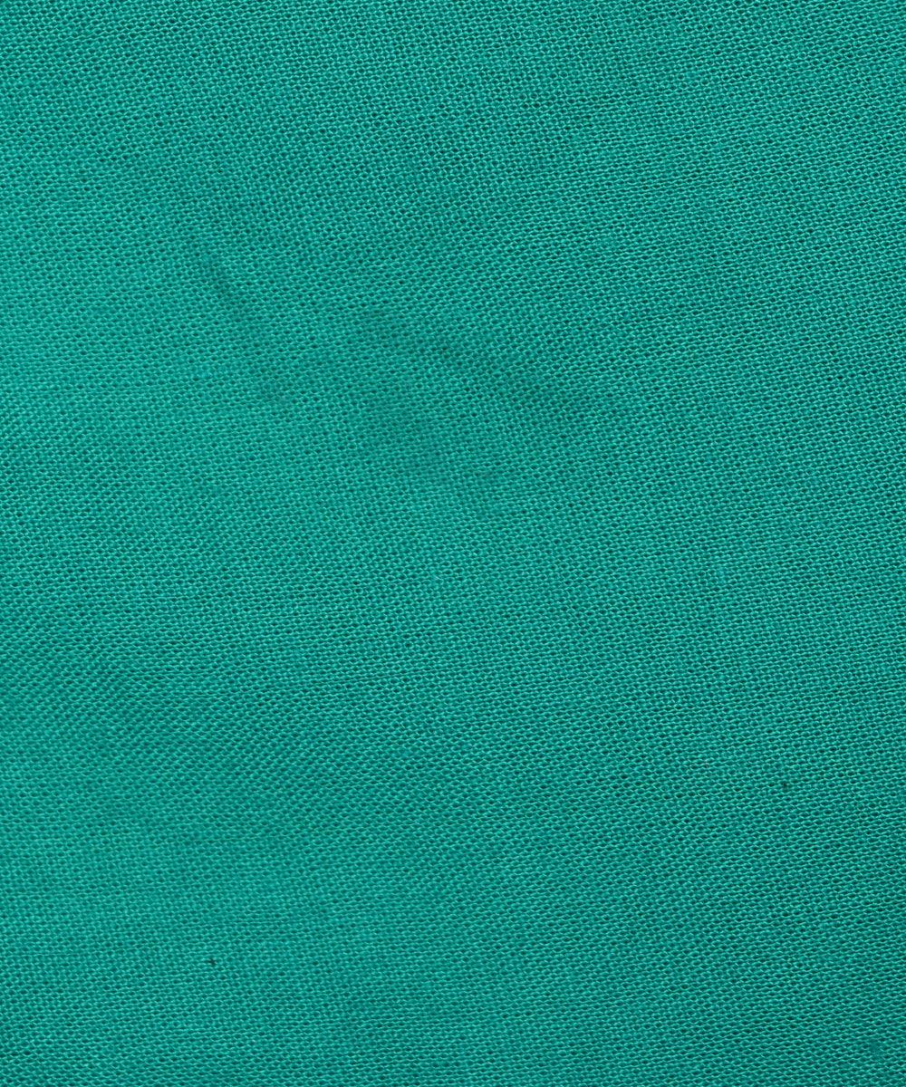 Turquoise Colour Plain Rayon Fabric