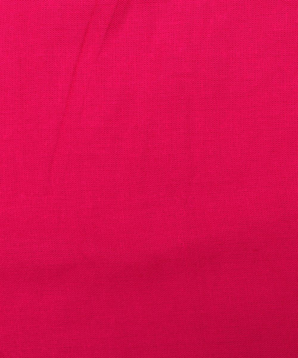 Magenta Colour Plain Rayon Fabric