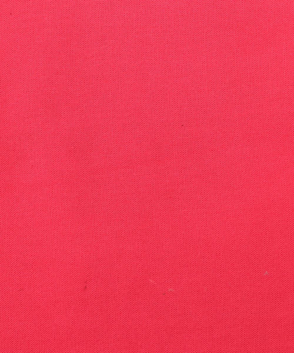 Coral Pink Colour Plain Rayon Fabric