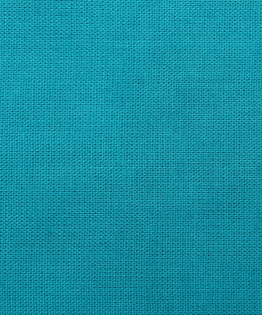 Cyan Colour Plain Rayon Fabric