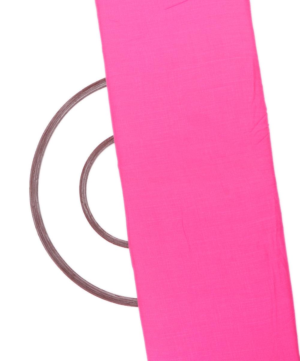 Bright Pink Colour Plain Rayon Fabric