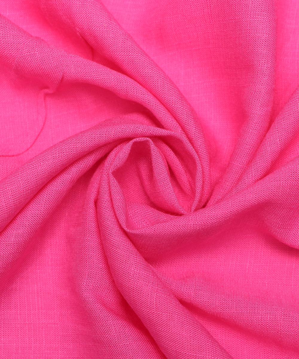 Bright Pink Colour Plain Rayon Fabric