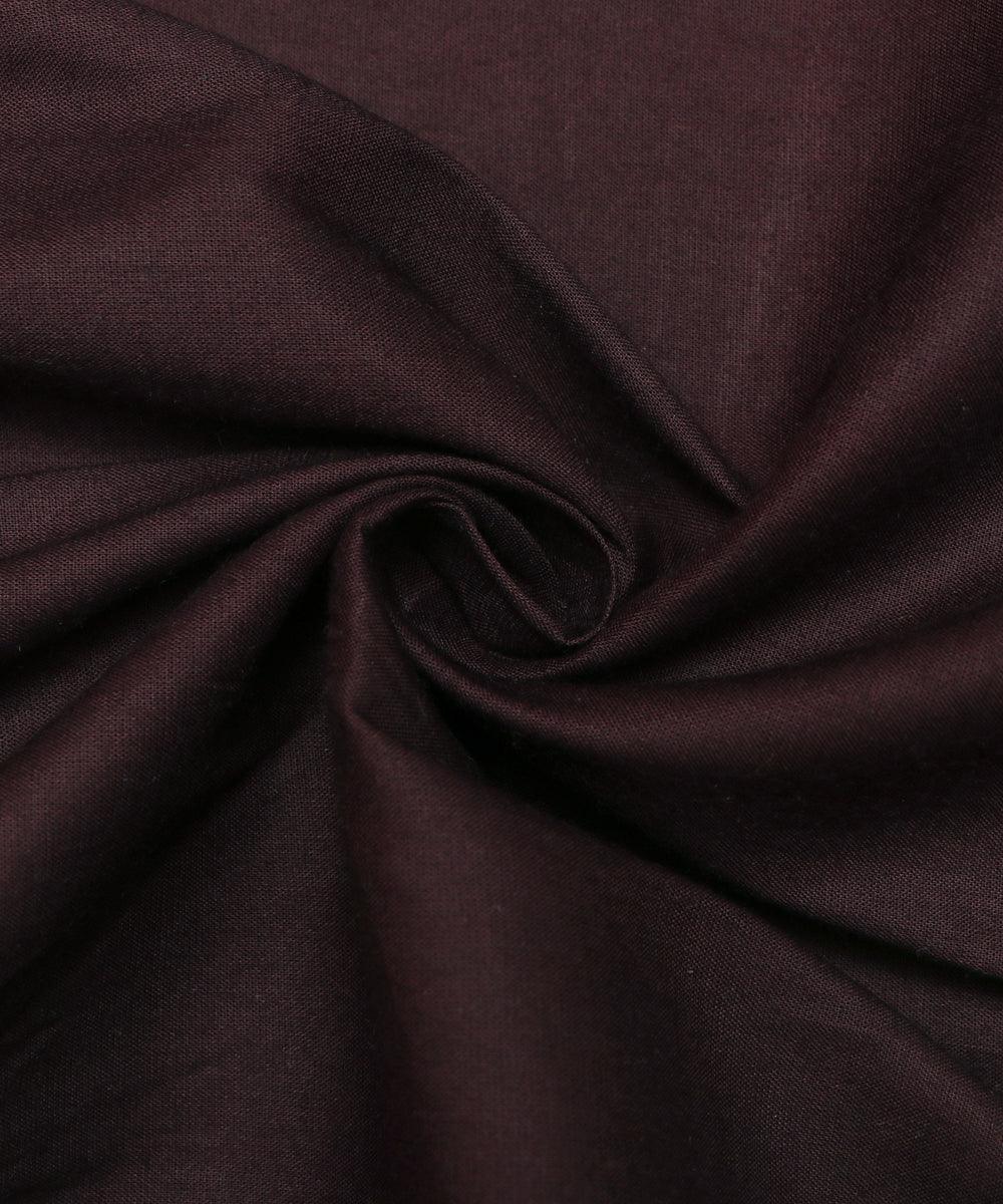 Dark Brown Colour Plain Rayon Fabric