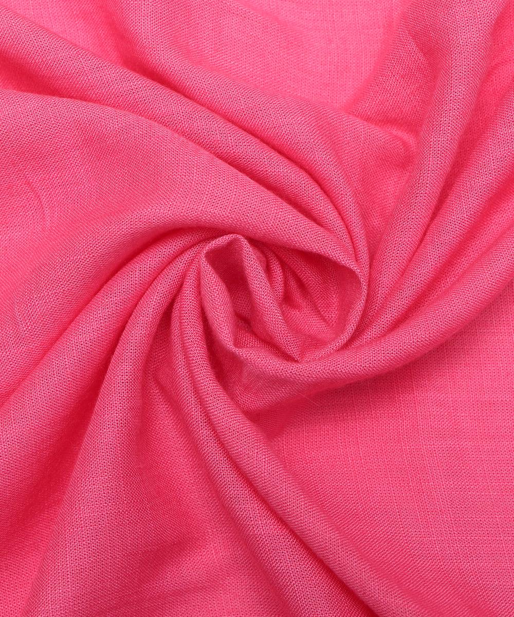 Hot Pink Plain Rayon Fabric
