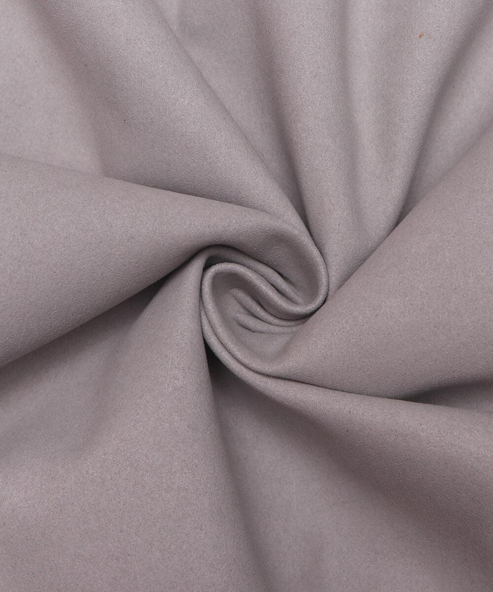 Slate Grey Colour Plain Suede Fabric - Fabric Dekho