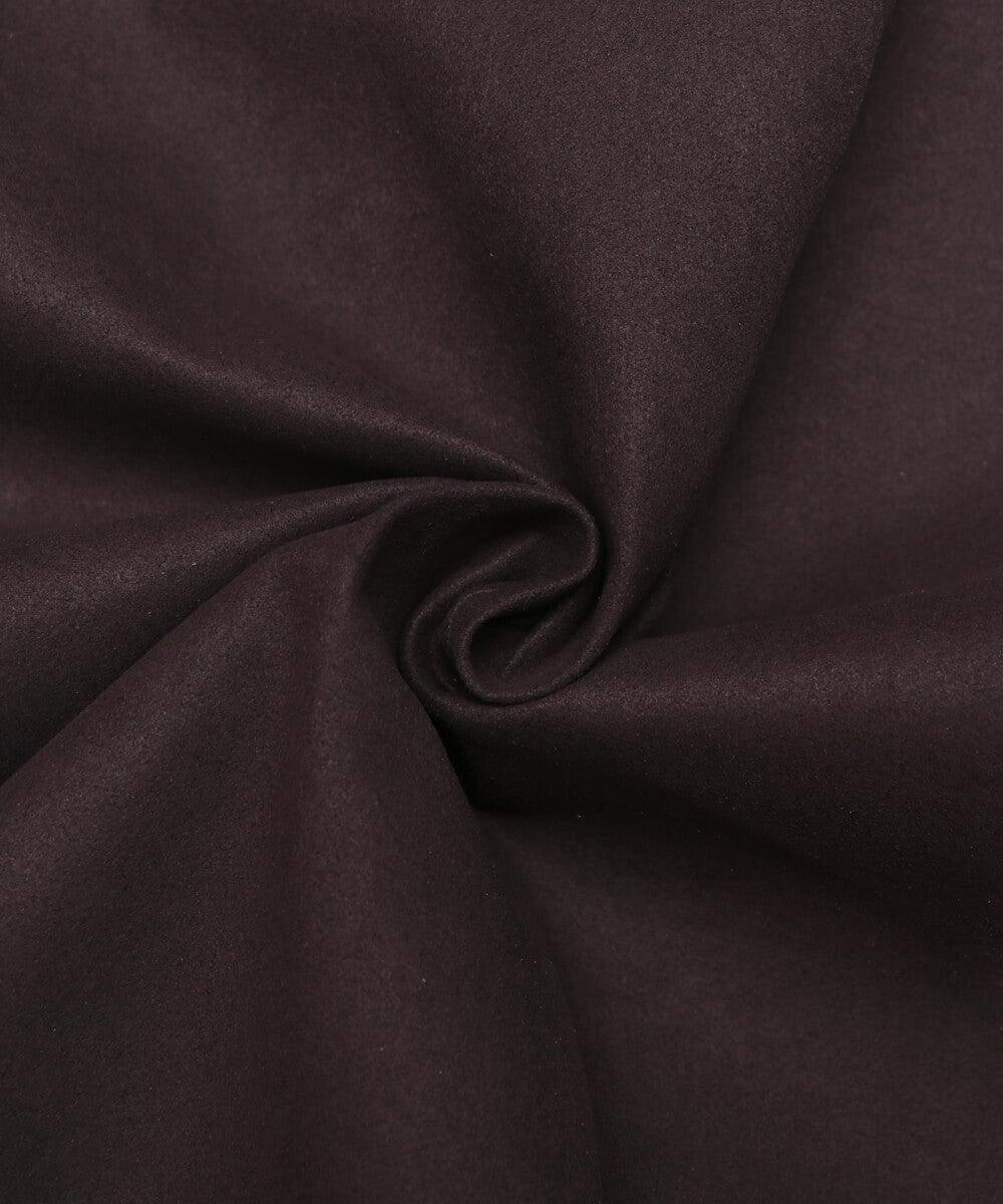 Dark Brown Colour Plain Suede Fabric - Fabric Dekho