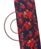 Blue Colour Floral Print Chiffon Fabric
